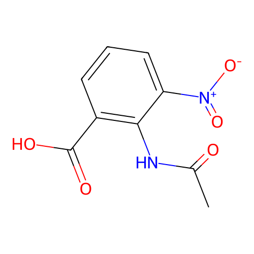 2-Acetamido-3-nitrobenzoic acid structure