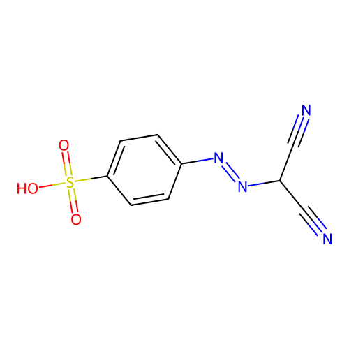 p-((Dicyanomethyl)azo)benzenesulfonic acid structure