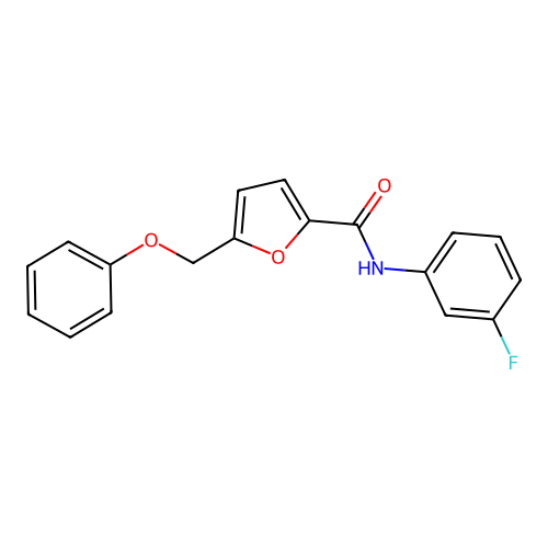 N-(3-fluorophenyl)-5-(phenoxymethyl)furan-2-carboxamide structure