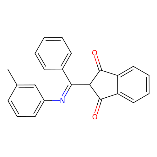 2-[(Z)-[(3-Methylphenyl)imino](phenyl)methyl]-1H-indene-1,3(2H)-dione structure