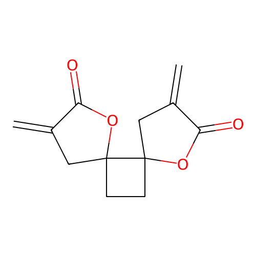 2,9-Dimethylidene-4,7-dioxadispiro[4.0.4^{6}.2^{5}]dodecane-3,8-dione structure