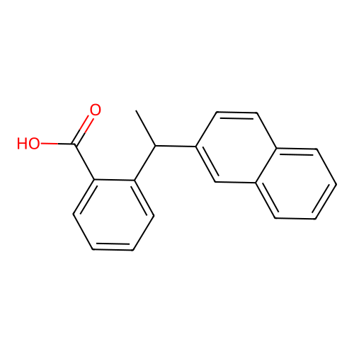 2-[1-(2-Naphthyl)ethyl]benzoic acid structure
