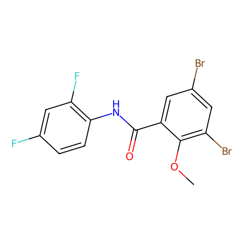 Benzamide, 3,5-dibromo-N-(2,4-difluorophenyl)-2-methoxy- structure