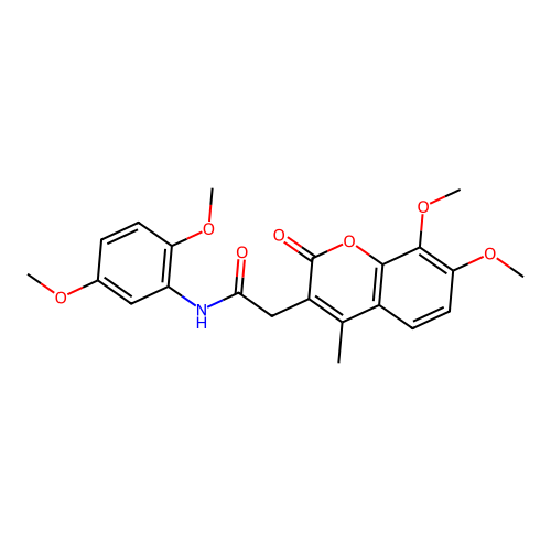 2-(7,8-dimethoxy-4-methyl-2-oxo-2H-chromen-3-yl)-N-(2,5-dimethoxyphenyl)acetamide structure