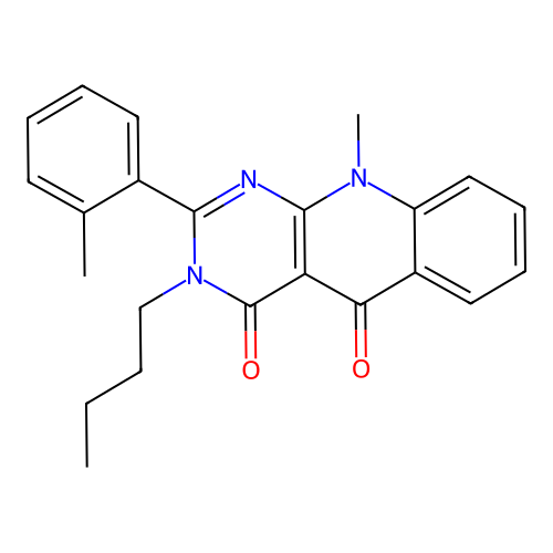 3-butyl-10-methyl-2-(2-methylphenyl)pyrimido[4,5-b]quinoline-4,5(3H,10H)-dione structure