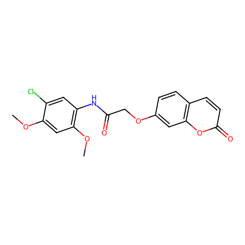 N-(5-chloro-2,4-dimethoxyphenyl)-2-((2-oxo-2H-chromen-7-yl)oxy)acetamide structure