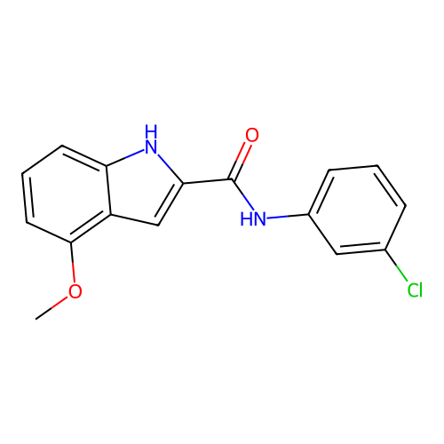 N-(3-chlorophenyl)-4-methoxy-1H-indole-2-carboxamide structure