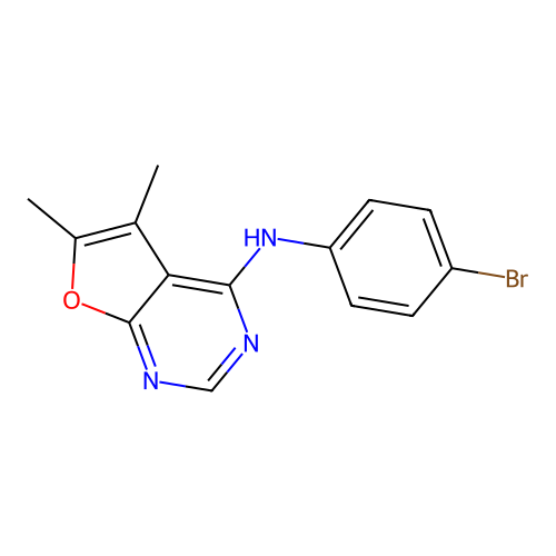 N-(4-bromophenyl)-5,6-dimethylfuro[2,3-d]pyrimidin-4-amine structure