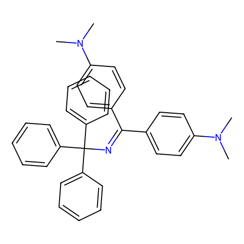4,4'-(tritylcarbonimidoyl)bis(N,N-dimethylaniline) structure