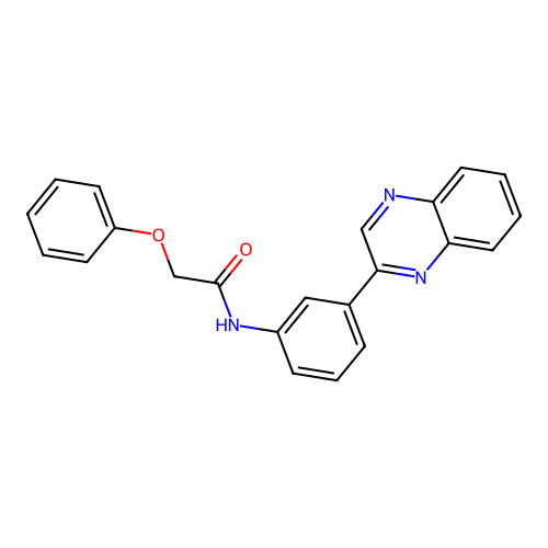 2-phenoxy-N-(3-quinoxalin-2-ylphenyl)acetamide structure