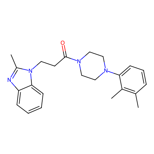 1-[4-(2,3-dimethylphenyl)piperazin-1-yl]-3-(2-methyl-1H-benzimidazol-1-yl)propan-1-one structure