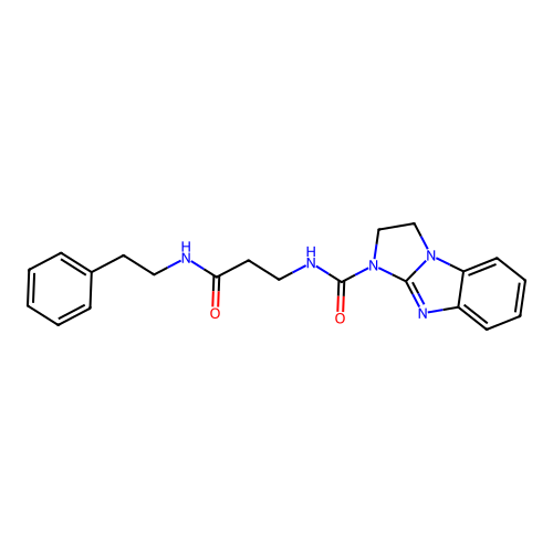 N-[3-oxo-3-(phenethylamino)propyl]-1,2-dihydroimidazo[1,2-a]benzimidazole-3-carboxamide structure