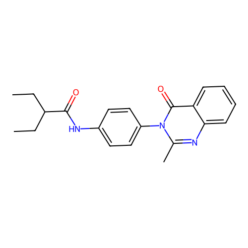 2-ethyl-N-[4-(2-methyl-4-oxoquinazolin-3-yl)phenyl]butanamide structure