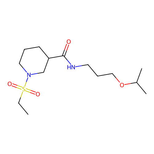 1-(ethylsulfonyl)-N-(3-isopropoxypropyl)piperidine-3-carboxamide structure