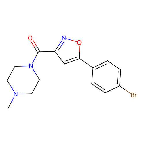 [5-(4-Bromophenyl)-1,2-oxazol-3-yl]-(4-methylpiperazin-1-yl)methanone structure