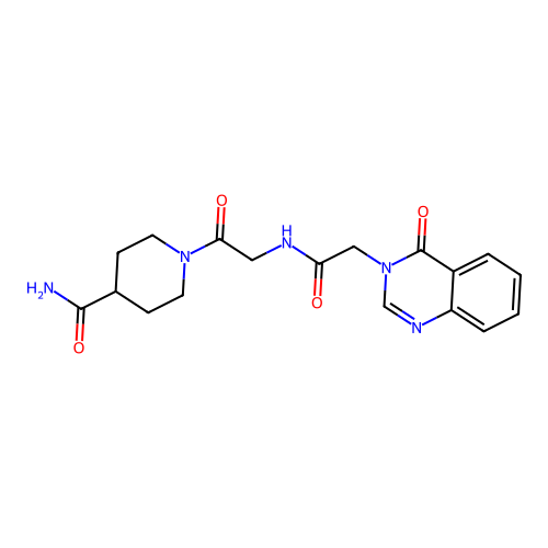 1-{N-[(4-oxoquinazolin-3(4H)-yl)acetyl]glycyl}piperidine-4-carboxamide structure