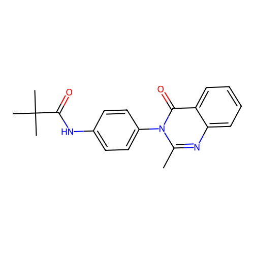 N-(4-(2-methyl-4-oxoquinazolin-3(4H)-yl)phenyl)pivalamide structure