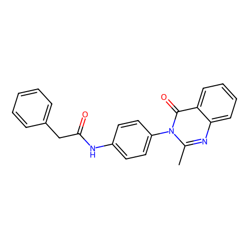 N-[4-(2-methyl-4-oxoquinazolin-3-yl)phenyl]-2-phenylacetamide structure