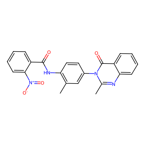 N-[2-methyl-4-(2-methyl-4-oxoquinazolin-3-yl)phenyl]-2-nitrobenzamide structure