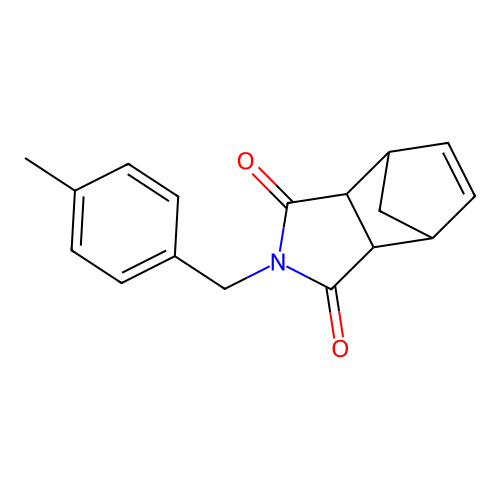 2-(4-methylbenzyl)-3a,4,7,7a-tetrahydro-1H-4,7-methanoisoindole-1,3(2H)-dione structure