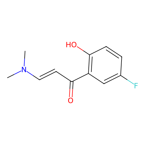 (2E)-3-(dimethylamino)-1-(5-fluoro-2-hydroxyphenyl)prop-2-en-1-one structure