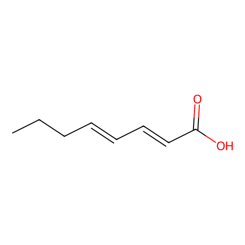 辛二烯酸 structure