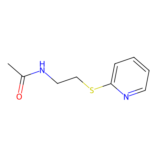 N-(2-pyridin-2-ylsulfanylethyl)acetamide structure