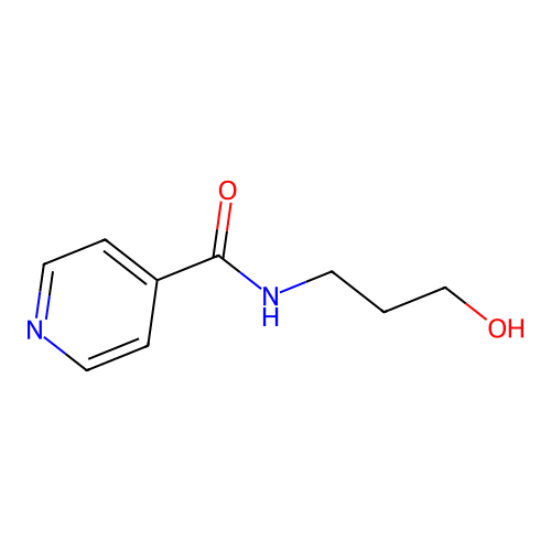 N-(3-hydroxypropyl)pyridine-4-carboxamide structure