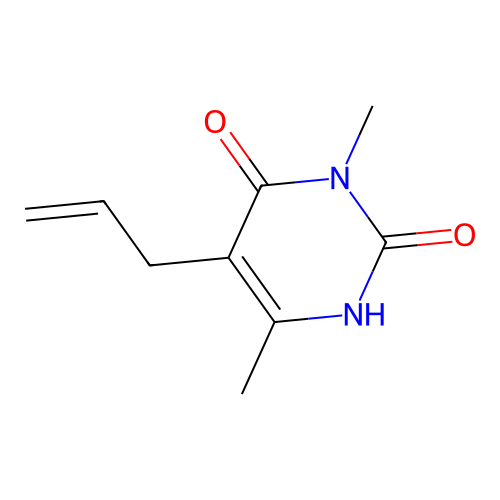 Uracil, 5-allyl-3,6-dimethyl- structure