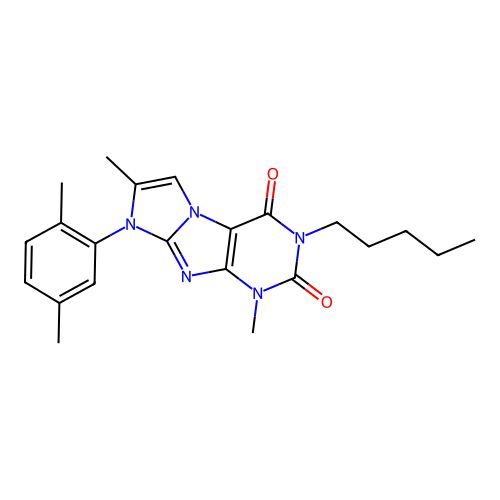 6-(2,5-Dimethylphenyl)-4,7-dimethyl-2-pentylpurino[7,8-a]imidazole-1,3-dione structure