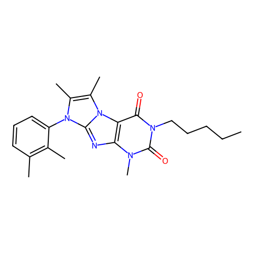 6-(2,3-Dimethylphenyl)-4,7,8-trimethyl-2-pentylpurino[7,8-a]imidazole-1,3-dione structure