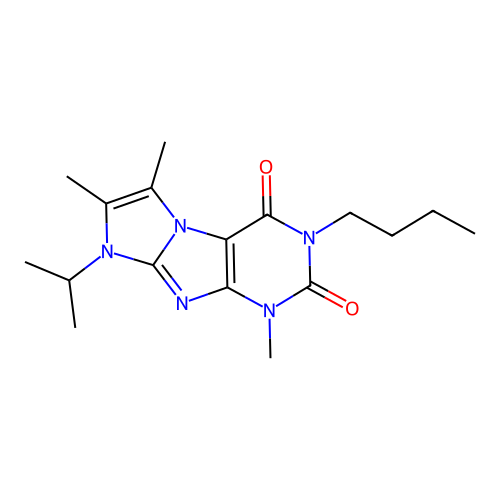 2-Butyl-4,7,8-trimethyl-6-propan-2-ylpurino[7,8-a]imidazole-1,3-dione structure