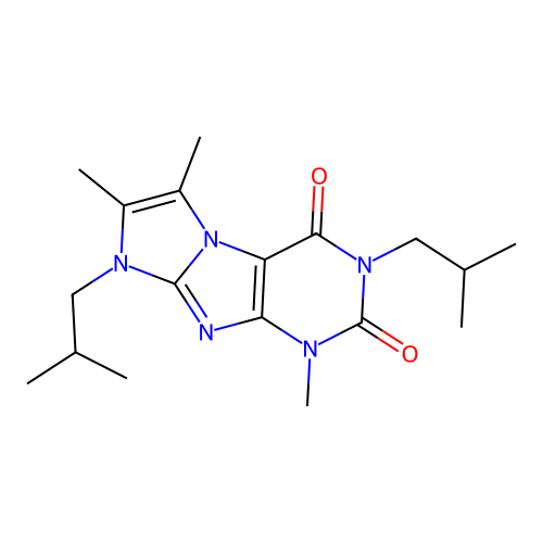 4,7,8-Trimethyl-2,6-bis(2-methylpropyl)purino[7,8-a]imidazole-1,3-dione structure