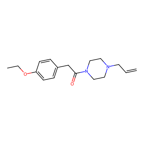 2-(4-Ethoxyphenyl)-1-(4-prop-2-enylpiperazin-1-yl)ethanone structure
