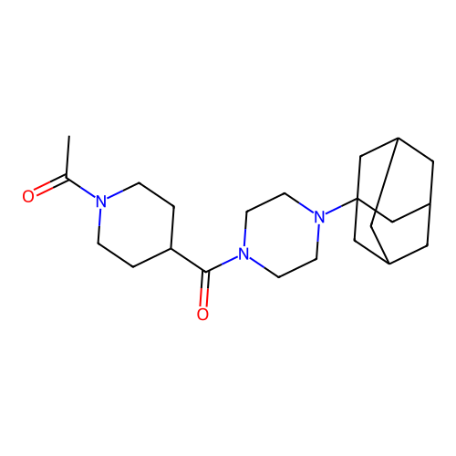 1-[4-[4-(1-Adamantyl)piperazine-1-carbonyl]piperidin-1-yl]ethanone structure