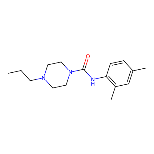N-(2,4-dimethylphenyl)-4-propylpiperazine-1-carboxamide structure