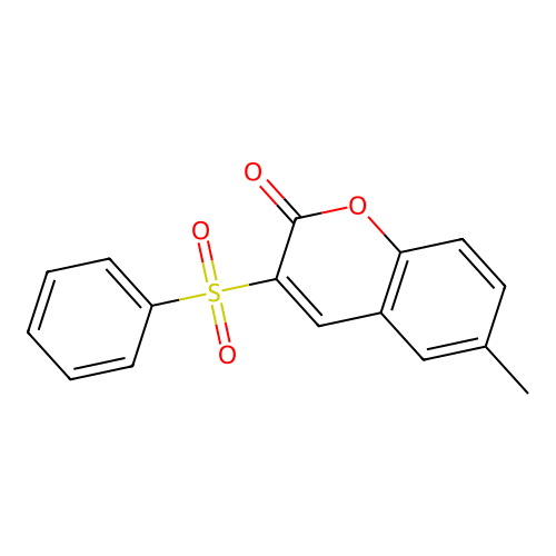 3-(Benzenesulfonyl)-6-methylchromen-2-one structure