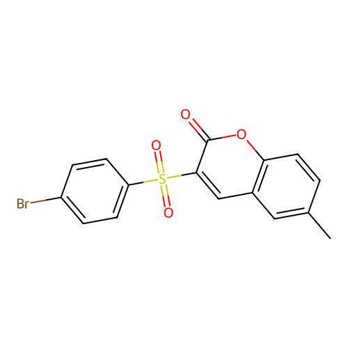 3-(4-Bromophenyl)sulfonyl-6-methylchromen-2-one structure