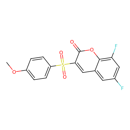 6,8-Difluoro-3-(4-methoxyphenyl)sulfonylchromen-2-one structure