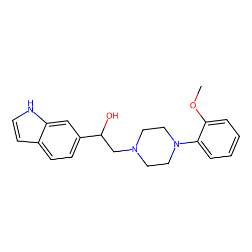 1h-Indole-6-methanol,a-[[4-(2-methoxyphenyl)-1-piperazinyl]methyl]- structure