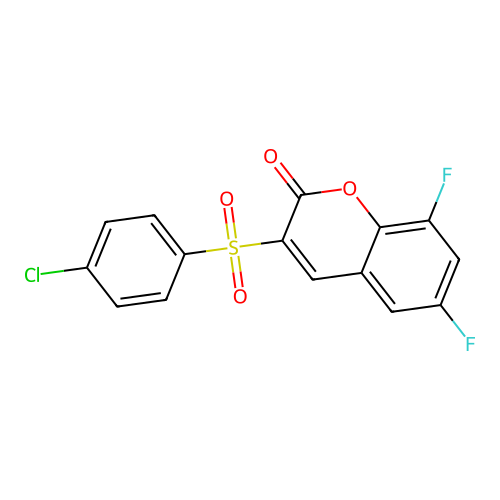3-(4-Chlorophenyl)sulfonyl-6,8-difluorochromen-2-one structure