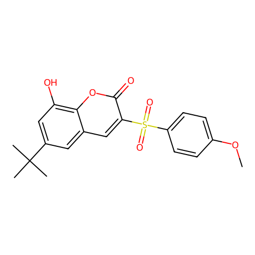 6-Tert-butyl-8-hydroxy-3-(4-methoxyphenyl)sulfonylchromen-2-one structure