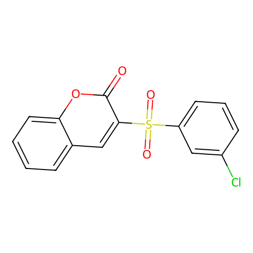 3-(3-chlorobenzenesulfonyl)-2H-chromen-2-one structure