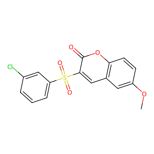 3-(3-Chlorophenyl)sulfonyl-6-methoxychromen-2-one structure