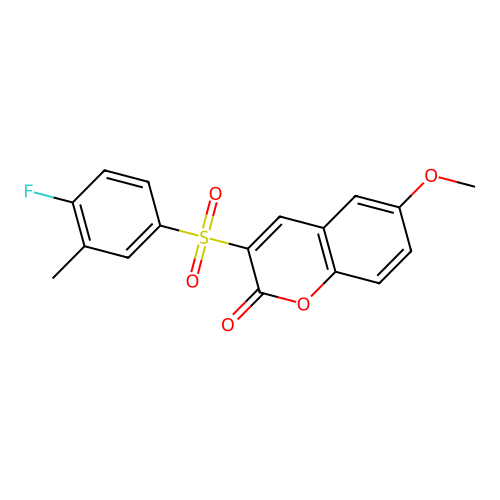 3-(4-Fluoro-3-methylphenyl)sulfonyl-6-methoxychromen-2-one structure