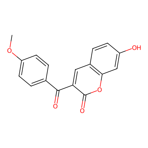 7-hydroxy-3-(4-methoxybenzoyl)-2H-chromen-2-one structure