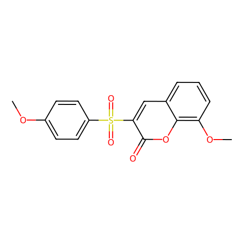 8-Methoxy-3-(4-methoxyphenyl)sulfonylchromen-2-one structure