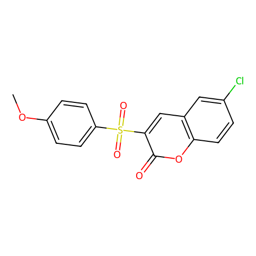 6-Chloro-3-(4-methoxyphenyl)sulfonylchromen-2-one structure