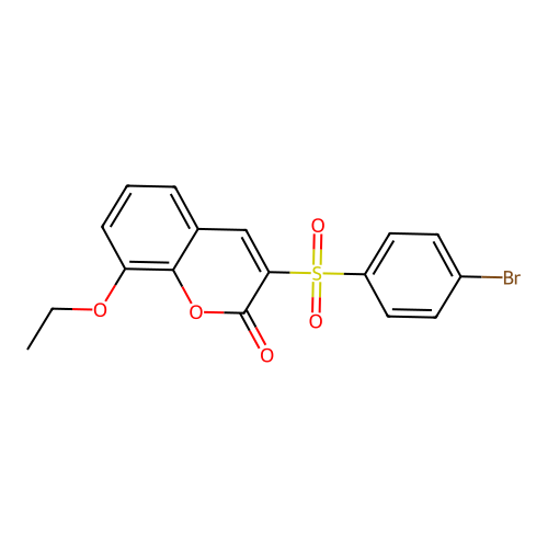 3-(4-Bromophenyl)sulfonyl-8-ethoxychromen-2-one structure