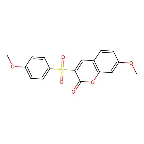 7-Methoxy-3-(4-methoxyphenyl)sulfonylchromen-2-one structure